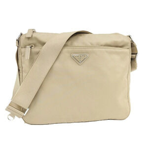 Prada Vela Crossbody bag beige Cream
